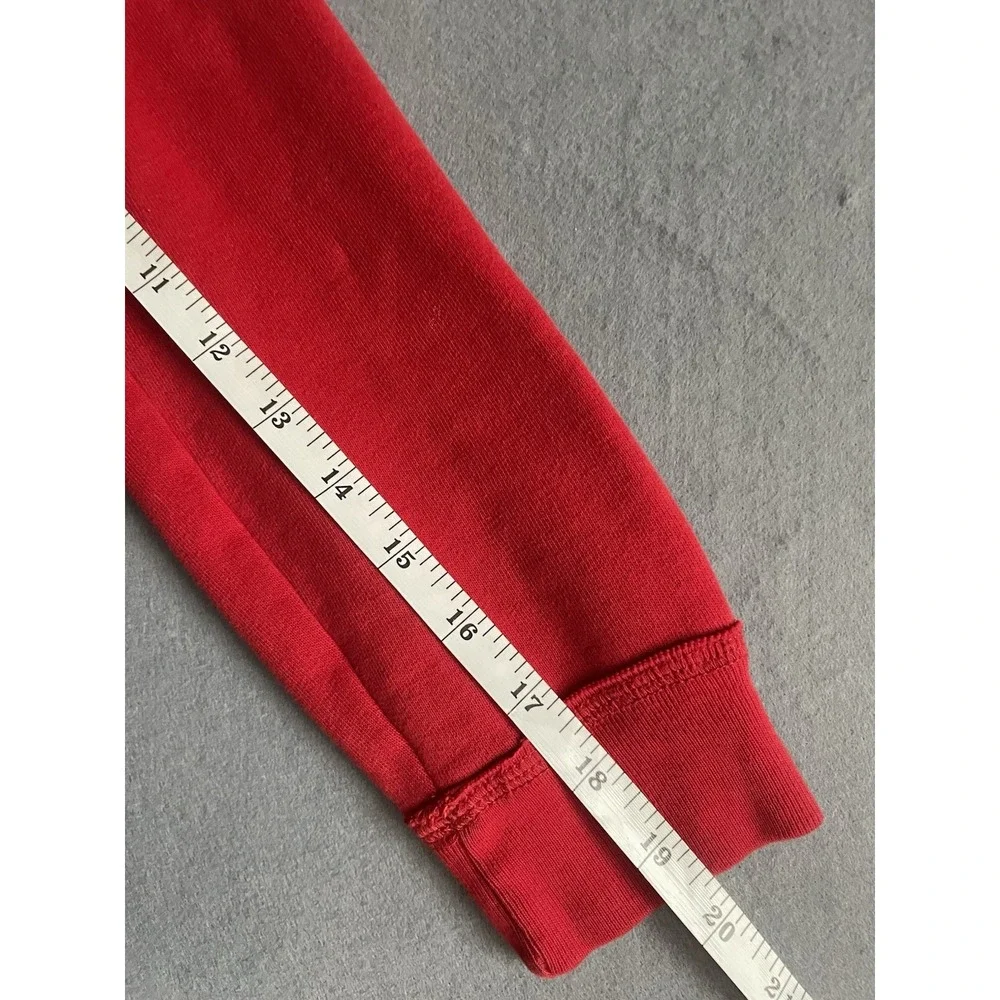 Abercrombie‎ & Fitch 14/16 Kids Zip Hoodie Sweatshirt Red Y2K NY Holiday Unisex